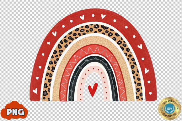Download Boho Rainbow Valentine's Day PNG Clipart - Valentine Collection