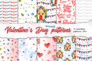 Download Cute Valentine's Day Digital Papers - Valentine Collection
