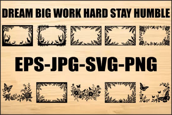 Download Black and White Frame Nature SVG Bundle - Premium Resources