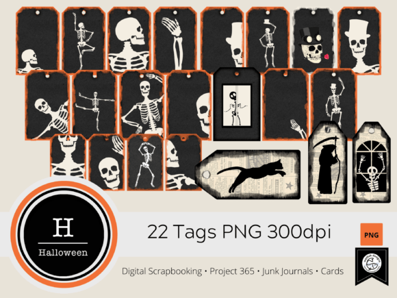 Download Digital Scrapbooking Halloween Tags - Scrapbooking halloween Collection