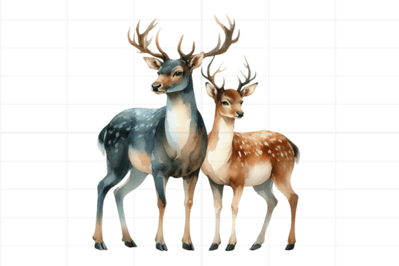 Download Watercolor Boho Deer Valentine Clipart - Valentine Collection