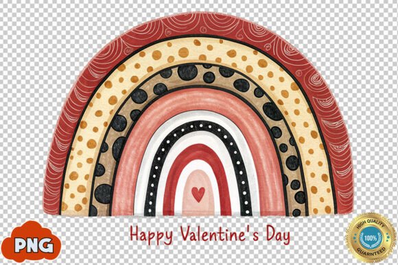 Download Boho Rainbow Valentine's Day PNG Clipart - Valentine Collection