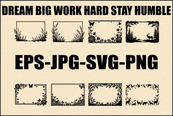 Download Black and White Frame Nature SVG Bundle - Premium Resources