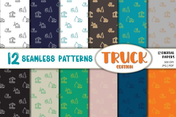 Download Seamless Patterns for Kids Truck Digital - Patterns for kids Collection