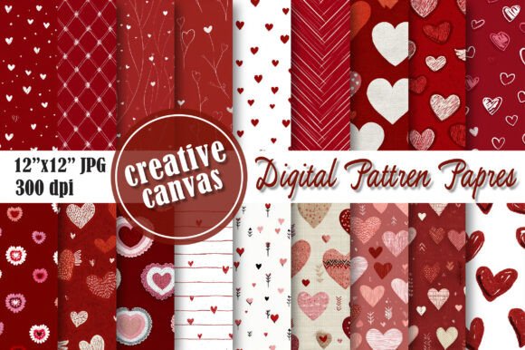 Download Lucky Clover &amp; Heart Digital Paper - Heart digital paper Collection
