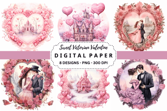 Download Sweet Victorian Valentine Background - Valentine Collection