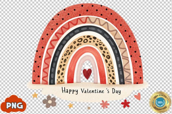 Download Boho Rainbow Valentine's Day PNG Clipart - Valentine Collection