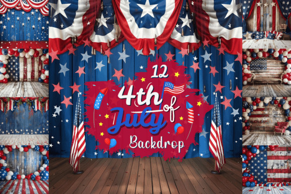 Download 4th of July Digital Backdrop Bundle - Digital backdrop Collection
