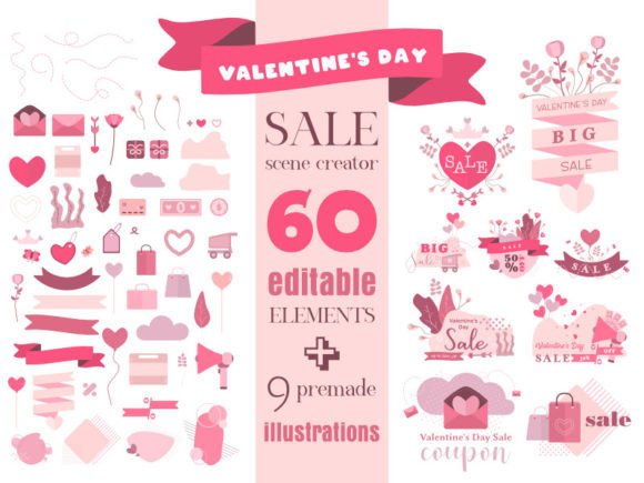 Download Valentines Day Sale Vector Scene Creator - Valentine Collection
