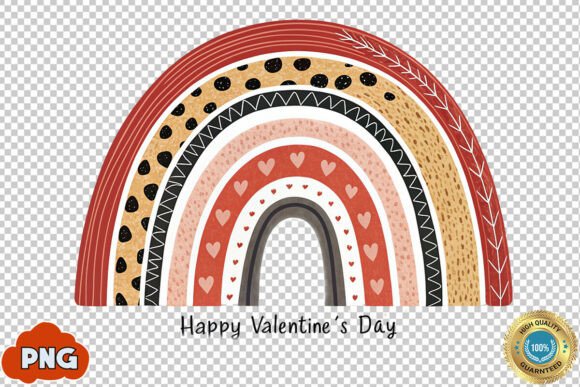 Download Boho Rainbow Valentine's Day PNG Clipart - Valentine Collection