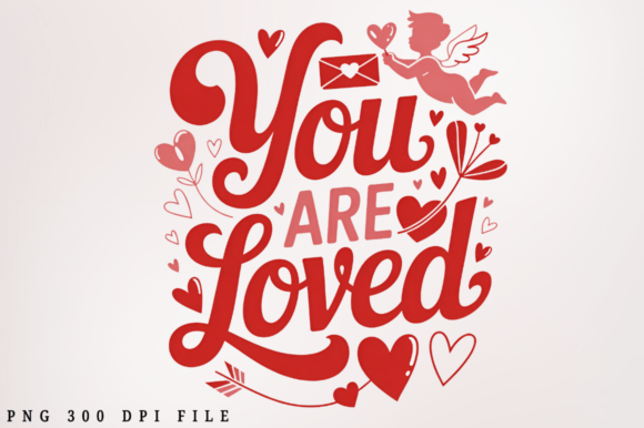 Download Boho Valentine Floral You Are Loved PNG - Valentine Collection
