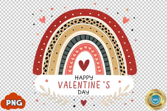 Download Boho Rainbow Valentine's Day PNG Clipart - Valentine Collection