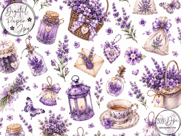 Download Violets Floral Heart Digital Paper - Heart digital paper Collection