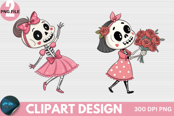 Download Funny Cute Valentine's Day Skeletons Cli - Valentine Collection