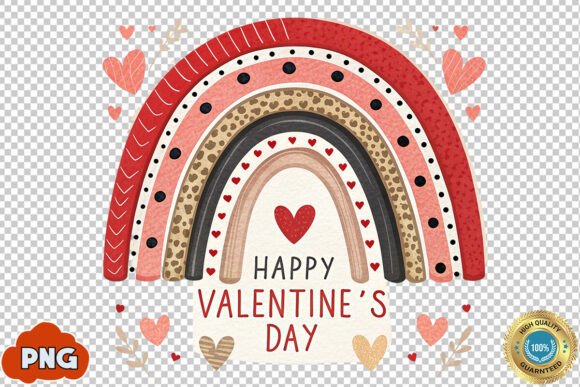 Download Boho Rainbow Valentine's Day PNG Clipart - Valentine Collection