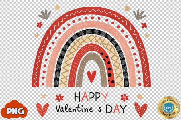 Download Boho Rainbow Valentine's Day PNG Clipart - Valentine Collection