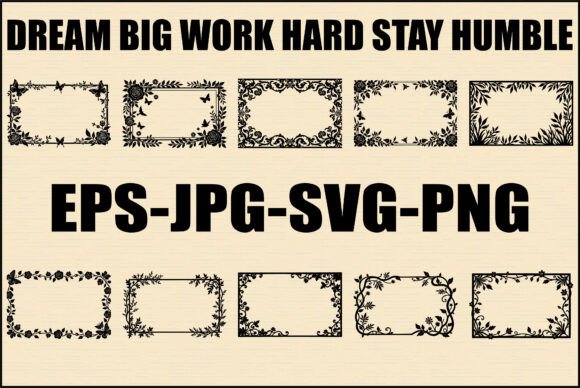 Download Black and White Frame Nature SVG Bundle - Premium Resources
