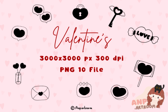 Download Valentine Day Heart Doodle - Valentine Collection